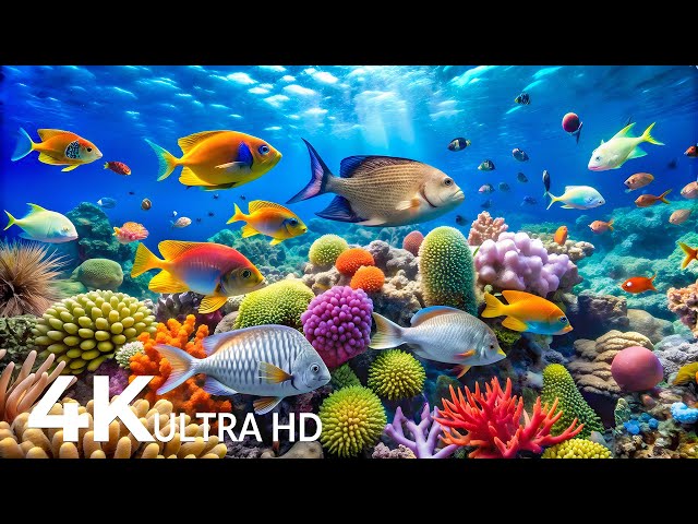 4K Aquarium Features Underwater Scenes and Coral Reef Fish